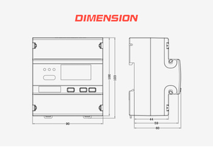 มิเตอร์วัดพลังงานไฟฟ้าสามเฟส Fineco EM537 CT 3*230/400V 1.5(6)A พร้อมจอแสดงผลดิจิตอล รองรับ Modbus RTU ได้รับการรับรองมาตรฐาน CE ความแม่นยำระดับ 1.0 รุ่น EM53 - Product Image 2
