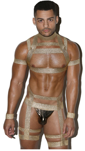 Conjunto de Lencería Sexy con Tiras y Aberturas para Hombre, Ropa de Baile para Stripper, Top Corto, Calzoncillos, Tirantes para el Pecho, Tallas Grandes, Ropa Interior Divertida, Corsé - Product Image 2