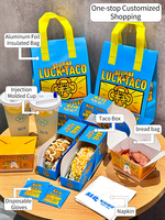 Boîte d'emballage à emporter pour sushi, tacos, biscuits, en carton alimentaire biodégradable, recyclable, écologique, avec logo personnalisé