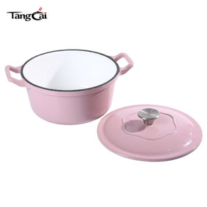 Olla <span class=keywords><strong>de</strong></span> Hierro Fundido Esmaltado Tipo Dutch Oven, Gran Capacidad <span class=keywords><strong>de</strong></span> 5QT, Certificación LFGB/CE/C65, Logotipo Personalizable, Apta para Gas e Inducción, Venta al Por Mayor - Product Image 3