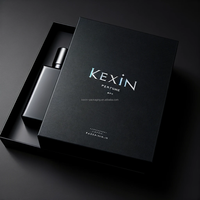 Kotak hadiah ulang tahun perusahaan mewah untuk wanita tahan air spons Liner perak Foil Logo UV lapisan timbul kotak laci parfum