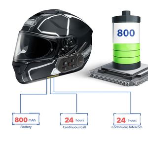1200m 6 راكبي BT الإنتركوم بلوتوث خوذة الدراجة النارية سماعة الدراجة النارية مع DSP إلغاء الصدى و إلغاء الضوضاء - Product Image 4