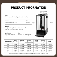 Machine de brassage automatique de thé de chaudière à eau intelligente de WINNERS 18L pour l'hôtel avec la protection d'ébullition-sec