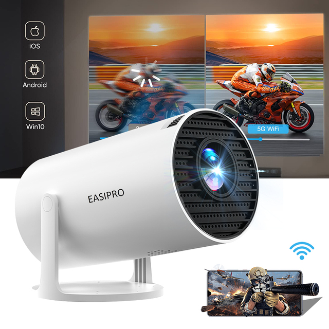HY300 Video Projector Home Theater Projecteur Advertising School Classroom Education 4K TV Movie Portable Android Projector