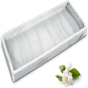 Zeepdispenser Lade Sleutel Aanrecht Ijdelheid Opslag Trays Hot Koop Shatterproof Rechthoek Siliconen Sieraden Doos Aangepaste Pakket - Product Image 3