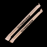 100% Paille jetable écologique compostable PLA en plastique Pla Klein pailles blanches/noires pour boisson