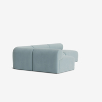 Canapé d'angle moderne de luxe en tissu, confortable et rembourré, pour salon - Offre spéciale - Longueur totale indiquée