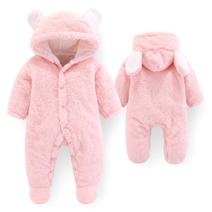 Vêtements pour bébés en gros, collection hiver chaude : sweat à capuche polaire pour filles et body chaud pour garçons - Product Image 4
