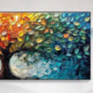 Vente en gros de grandes toiles d'art murales abstraites texturées et colorées en acrylique 3D faites à la main pour la décoration du salon - Product Image 6