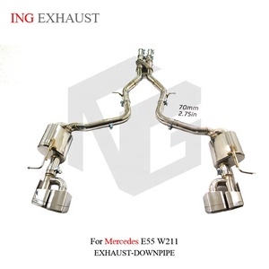 Système d'échappement Cat-Back Valvetronic en acier inoxydable ING avec tuyau en Z pour Mercedes-Benz <span class=keywords><strong>E55</strong></span> W211 5.5L 70mm Performance Vente en gros - Product Image 2