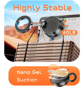 Supporto Magnetico per <span class=keywords><strong>Telefono</strong></span> da <span class=keywords><strong>Auto</strong></span> e Scrivania con Ventosa di Aspirazione a Vuoto per Vetro, Stabile con Rotazione a 360 Gradi - Product Image 5