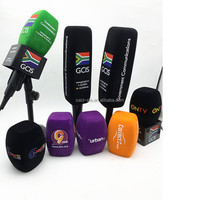 Microphone long de type fusil de chasse avec pare-brise en mousse, logo imprimé, pare-brise pour microphone, éponge pour microphone, livraison gratuite