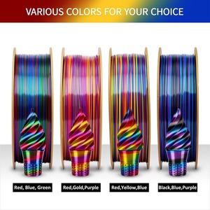 Filament d'impression 3D <span class=keywords><strong>ERYONE</strong></span> PLA <span class=keywords><strong>Silk</strong></span> Twist Rainbow Premium Brillant 1KG Multicolore Matériau d'impression 3D à fort trafic - Product Image 5