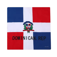 Bandana en coton doux coupe-vent à séchage rapide de haute qualité avec drapeaux de la Dominique, du Ghana et de Sainte-Lucie – Foulard carré et cache-cou – Vente en gros