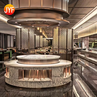 Paravent décoratif en acier inoxydable personnalisé H6061, séparateur de pièce en métal pour restaurant, écran pour hôtel, café, décoration intérieure