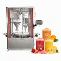 Machine de remplissage entièrement automatique de poudre de jus de fruits avec remplisseur à vis haute précision et ligne d'embouteillage intégrée