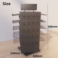 Présentoir de bureau pour magasin de détail personnalisé, collier à armature métallique, bijoux, boucles d'oreilles, accessoires de téléphone, support rotatif pour cartes autocollants