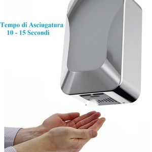Secador de Manos de 1000W, Montado en Pared, con Sensor Infrarrojo, Lámpara Germicida, Filtro HEPA y Alto Flujo de Aire - Product Image 4