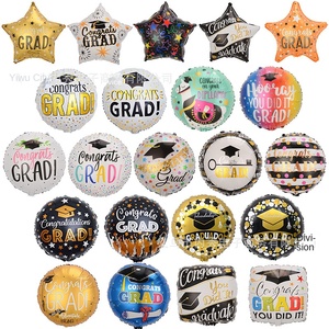 Juego de globos de decoración de fiesta de graduación transfronteriza, diseño personalizado ecológico, gorra de médico, globos de película de aluminio de dibujos animados - Product Image 2