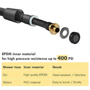 <span class=keywords><strong>Tuyau</strong></span> de <span class=keywords><strong>douche</strong></span> double verrouillage noir mat, écologique, résistant à la pression, sophistiqué, anti-colmatage, durable, pour salle de bain et spa - Product Image 5