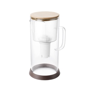 Pichet à eau en verre <span class=keywords><strong>Carafe</strong></span> à eau potable Purificateur Pichet à eau en verre alcalin Enlever le chlore - Product Image 1