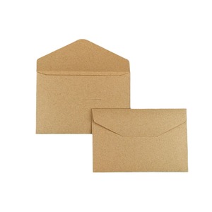 Sobre de papel kraft negro simple personalizado de 120 g y papel para cartas, creando una bolsa de facturas creativa vintage de alta gama - Product Image 1