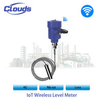 Nubes GWR Transmisor de nivel de radar de Onda Guiada inalámbrica para redes de comunicación de nivel de tanque de almacenamiento de aceite químico LNG