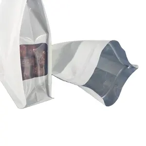 Transparente zip lock stand up pouch água clara prova plástico embalagem saco para feijão arroz lanche alimentos