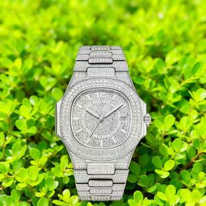 Groothandel Fabriek Luxe Diamant De Hoge Kwaliteit Vvs Moissanite Automatische Volledig Iced Out Super Mechanisch Horloge Voor Mannen - Product Image 6