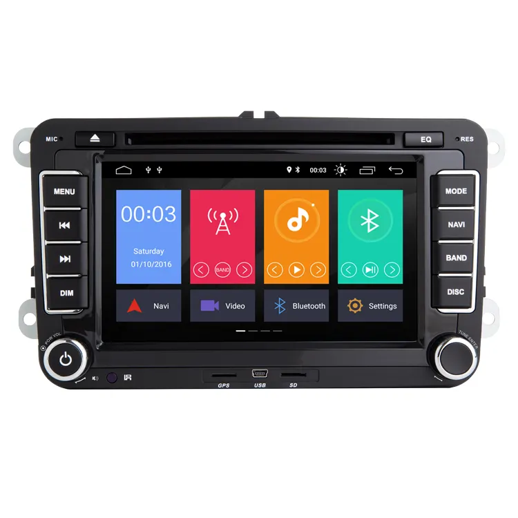 DIN Android rádio do carro Para Seat Altea Leon 10 2 Volkswagen VW Passat b6 golf POLO 5 6 touran CC estéreo autoradio DVD Player de áudio