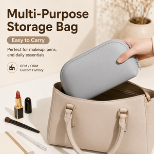 Sac de toilette multifonctionnel en silicone personnalisé YMS, pochette cosmétique, rangement pour salle de bain, maquillage, voyage - Product Image 4