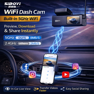 Mini <span class=keywords><strong>cam</strong></span>éra embarquée 4K double objectif avec WiFi 5G, contrôle par application, super condensateur, surveillance de stationnement 24h/24, enregistreur vidéo de voiture DVR, vision nocturne - Product Image 2