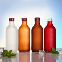 16oz 350ml glazen Boston druppelfles met schroefdop, bedrukt met aangepast logo voor fruitwijn, sap & dranken
