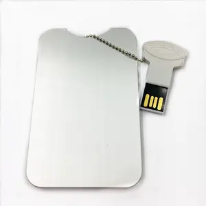 Cheap Push-pull Metal credit card usb flash drive 8GB Waterproof aluminum smart card usb pendrive