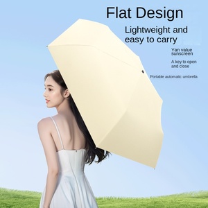 Ultra-light Full-automatic Tri-fold Sunscreen Sunshade UV Protection Dual-purpose Rain Sun <b>Umbrella</b> - Product Image 2
