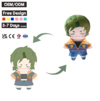 Poupée personnalisée en coton, figurine de personnage de livre d'histoires, figurine de jeu, poupée anime, jouet en peluche avec vêtements amovibles