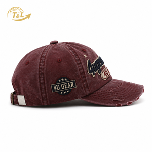 Gorra de béisbol 4U GEAR unisex de 6 paneles, algodón, color sólido, ajuste regulable, estilo casual, con logo frontal en relieve de goma, para las cuatro estaciones. - Product Image 5