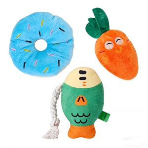 Jouet sonore en peluche pour chien, motif animal rayé, résistant aux morsures, poupée de simulation Teddy Corgi, jouet de compagnie pour la dentition et le divertissement - Product Image 3