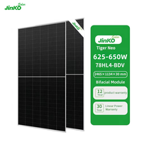 Panneau solaire bifacial Jinko 625W de type N JKM625N-66HL4M-BDV, module TOPCon double vitrage, efficacité de 23,14 % pour les utilités et les projets