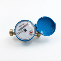 DN15 Brass Body Mechanical Single Jet Dry Dial Hot/Cold Water Meter for Domestic Use