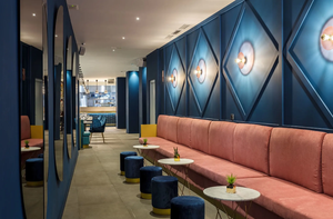 Sillas de estilo moderno para restaurantes y cafeterías, color azul, semicircular, modular, <span class=keywords><strong>vip</strong></span>, para restaurante - Product Image 4