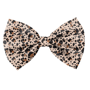 Fashion Animal Print Dog Harness with Adjustable Buckle Closure and Bowknot Accessory Set for Pets - Product Image 2
