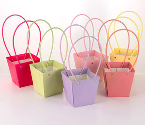 Fiori porta Bouquet rettangolare impermeabile scatola di fiori colorati sacchetti di fiori rosa decorativi regalo floreale borsa per mazzi di fiori - Product Image 1