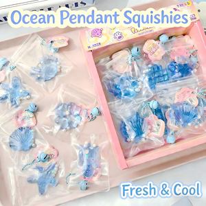 Pendentif sensoriel à rebond lent sur le thème de l'océan, coloré et moelleux, pour l'exercice <span class=keywords><strong>des</strong></span> mains, le soulagement du stress et de l'anxiété, jouets anti-stress - Product Image 1