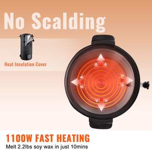 Chauffe-cire électrique DB Wholesale Extra Large 10 L pour la fabrication de bougies, contrôle de la température à 9 niveaux, bec verseur facile - Product Image 5