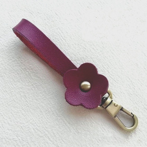 Portachiavi in Vera Pelle con Fiori Colorati per Donne, Doppio Strato in Pelle Bovina - Product Image 5