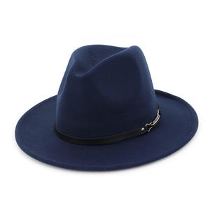 <span class=keywords><strong>Sombrero</strong></span> Fedora de lana Retro de verano informal <span class=keywords><strong>Sombrero</strong></span> de fieltro de Panamá de ala ancha plana para parejas para actividades al aire libre en para <span class=keywords><strong>Amazon</strong></span> AliExpress - Product Image 1