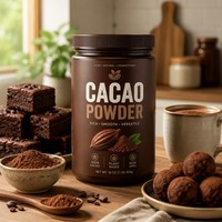 Poudre de cacao sauvage naturelle non transformée de qualité alimentaire FVP-41 100% pure non sucrée avec anthocyanes en conteneur/bouteille/fût en plastique