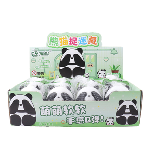 Jouet anti-stress interactif en caoutchouc souple, mignon panda noir et blanc pour filles de 8 à 13 ans, enfants et adultes - Product Image 1