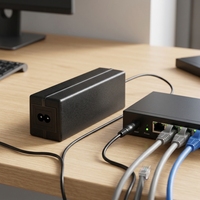 Adaptateur secteur 12V4.5A de haute qualité certifié à l'échelle mondiale pour les équipements de surveillance audio, les routeurs, les commutateurs, sortie stable